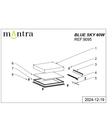 BLUE SKY * PLAFÓN LED EMPOTRABLE 60 X 60